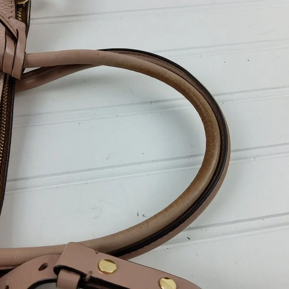 Michael Kors MK Pebbled Leather Satchel Crossbody Shoulder Handbag Purse